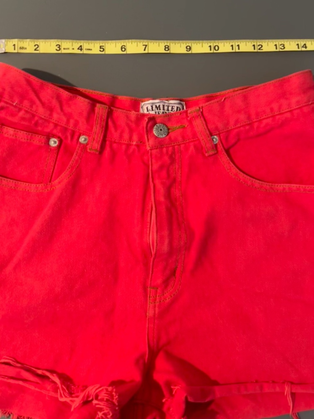 Vintage Express Red jean shorts